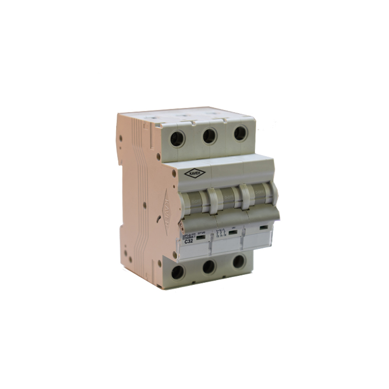 فیوز مینیاتوری سه فاز 32 آمپر 6KA تیپ C کاوه فیوز مینیاتوری سه فاز 32 آمپر 6KA تیپ C کاوه
